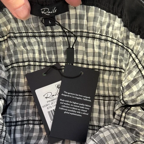 Rails Black & White Gingham Maxi Dress with pockets.  L ❤️❤️❤️ - Picture 2 of 2